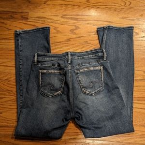 Silver Jeans Womens Elyse Slim Bootcut size 29 Blue inseam 31 Stretch Midrise